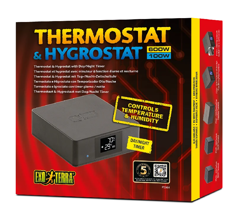 Exoterra Thermostat & Hygrostat - 600W/100W