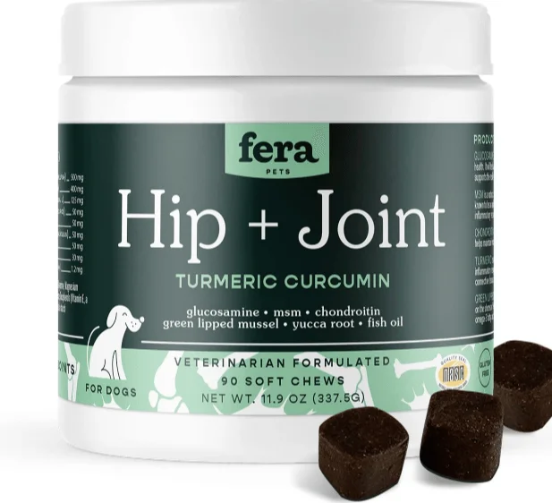 Hip + Joint Glucosamine Supplement for Dogs and Cats from Fera Pet Organics