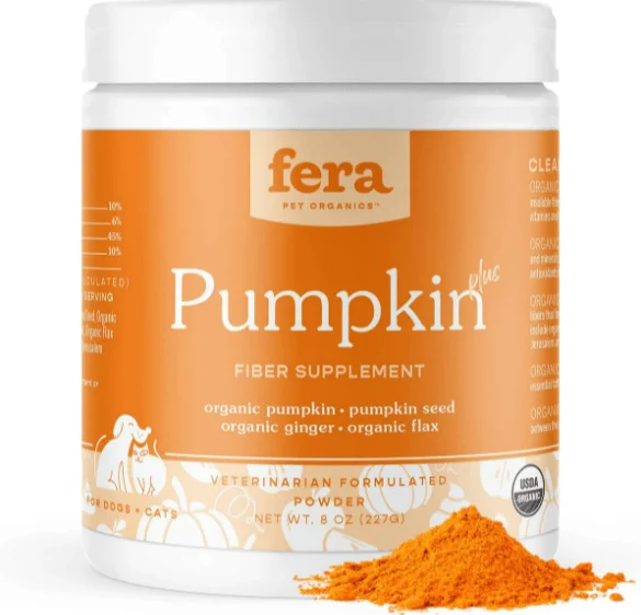 Pumpkin Plus Fiber Support for Dogs and Cats from Fera Pet Organics