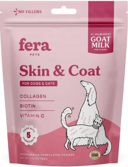 Skin + Coat Goat Milk Topper for Dogs and Cats from Fera Pet Organics