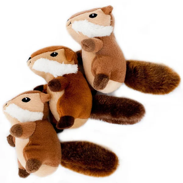 ZippyPaws Miniz Chipmunks 3-Pack