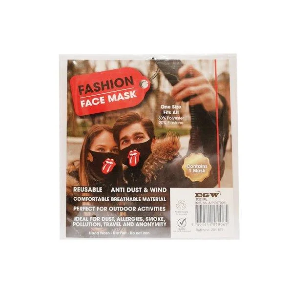 Fashion Face Mask Reusable Lip & Tongue