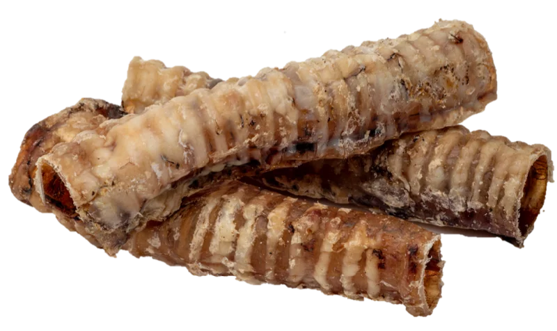 Butcher's Block Pet Treats "Krunchie Tubes" - Packaged Beef Trachea 7" 1lb Bag