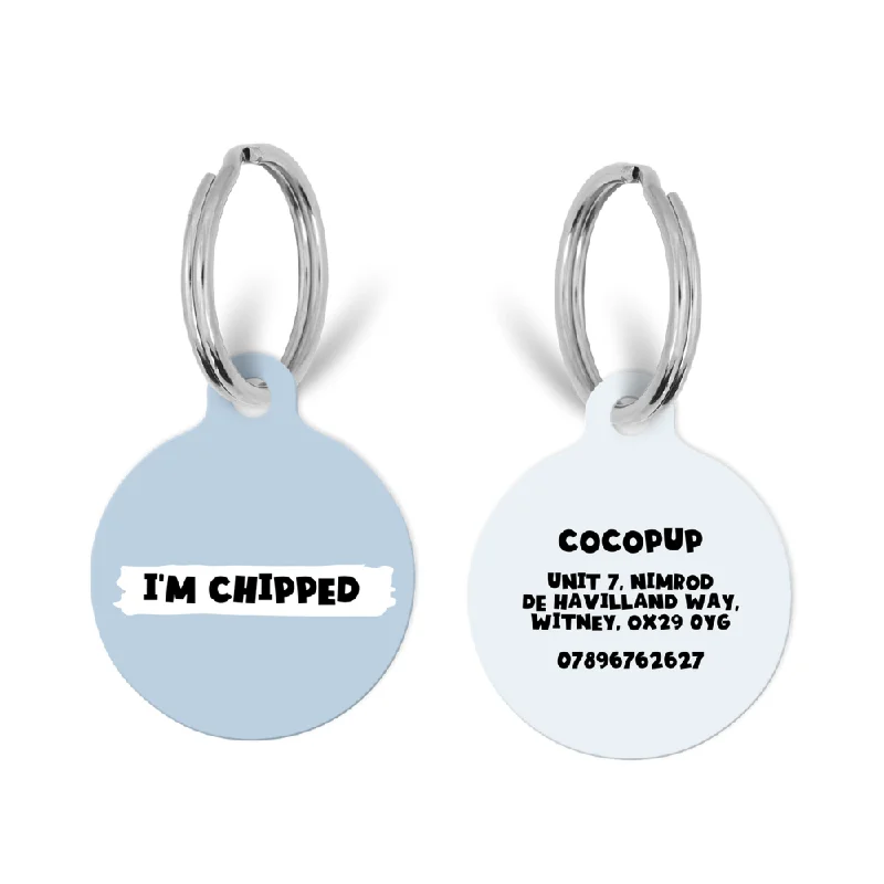 Personalised Text ID Tag - Blue