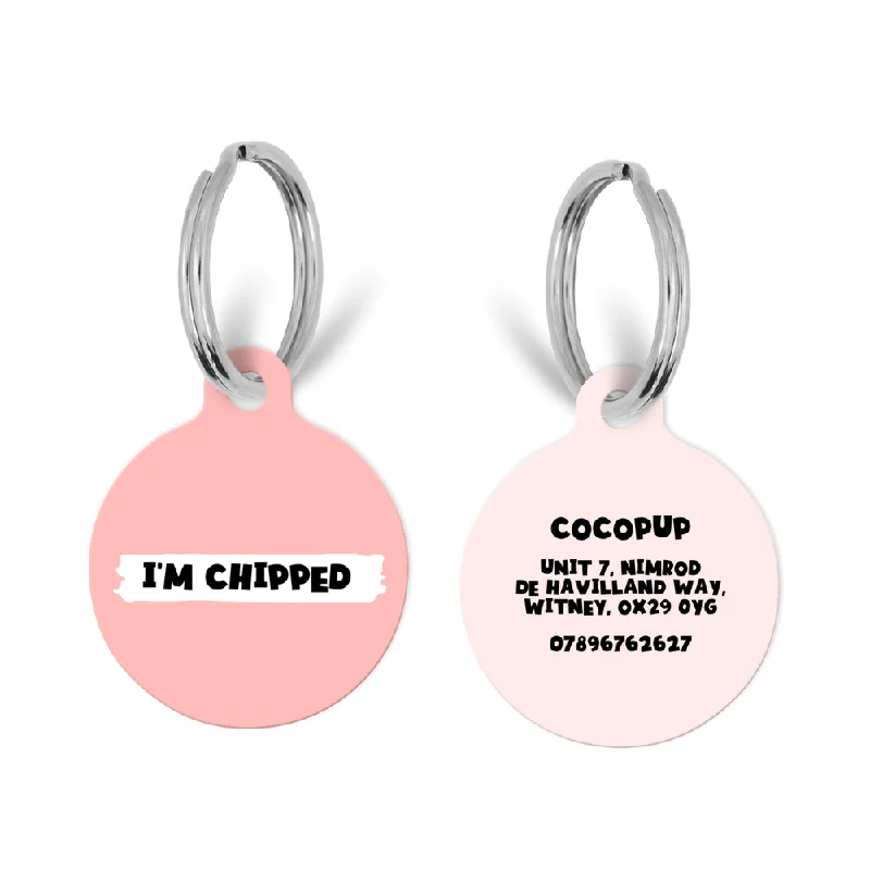 Personalised Text ID Tag - Peach