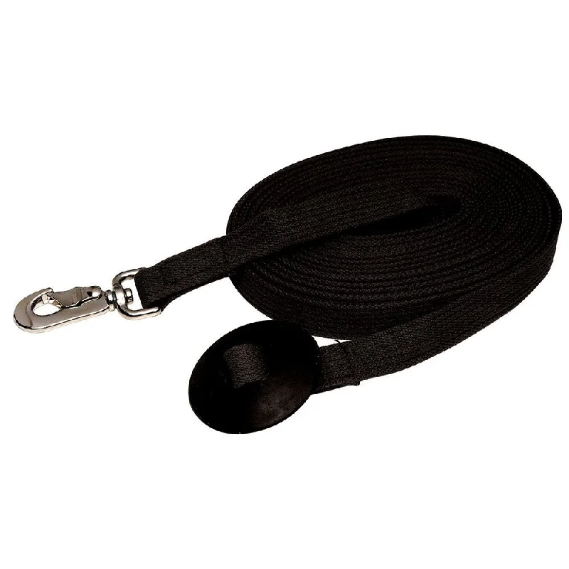 Prestige Pet Products Flat Poly Cotton Recall Dog Lead Black 9M