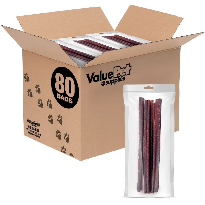 ValueBull USA Collagen Sticks, Premium Beef Dog Chews, Medium 12 Inch, 400 Count RESALE PACKS (80 x 5 Count)