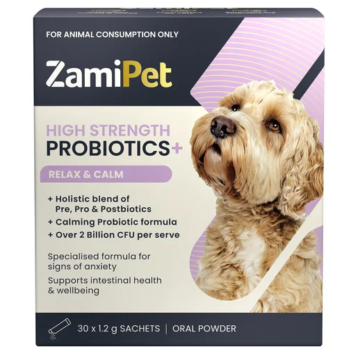 ZamiPet High Strength Probiotics Relax and Calm for Dogs 1.2g x 30 Sachets