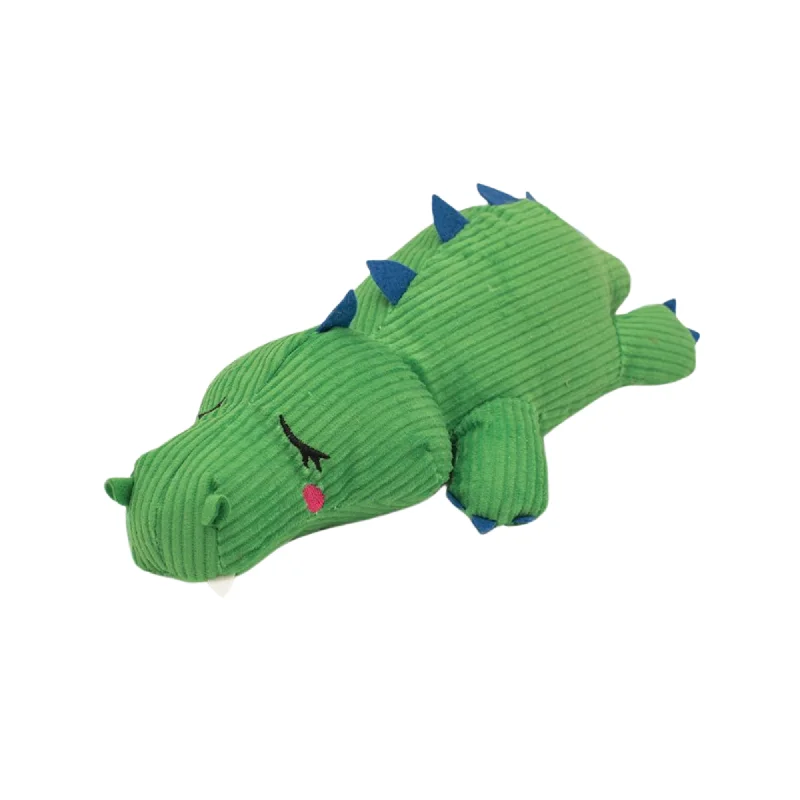 ZippyPaws Snooziez with Shhhqueaker Alligator Dog Toy